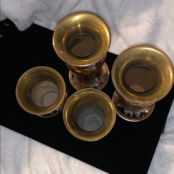 Modern Made Middle Eastern Mixed Metal Vases (4) - Picture 13 of 14